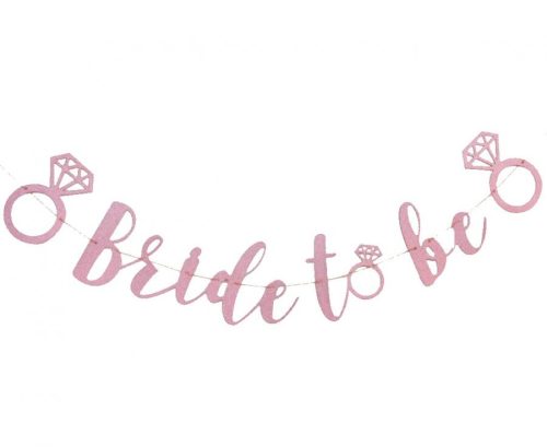 Hen Party Bride To Be pink paper banner 3 m