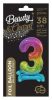 Number Rainbow Colorful mini number 3 foil balloon with base 38 cm