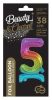 Number Rainbow Colorful mini number 5 foil balloon with base 38 cm