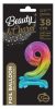 Number Rainbow Colorful mini number 9 foil balloon with base 38 cm