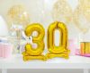 Number B&C Gold Gold Mini Number 0 Foil Balloon with Base 38 cm