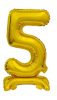 Number B&C Gold Gold Mini Number 5 Foil Balloon with Base 38 cm