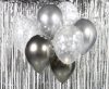 Colour Silver-Graphite balloon set, 7 pcs 12 inch (30cm)