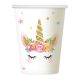 Unicorn Star paper cup 6 pieces 266 ml