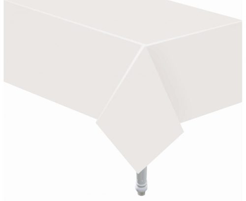 Colour White White paper tablecloth 132x183 cm