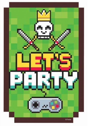 Gamer Game On Game Party Invitation 6 pcs