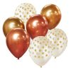 Colour Colour Gold-Copper Balloon Set, 7 pcs 12 inch (30cm)