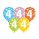 Happy Birthday Dots Happy Birthday 4 Balloons, 5 pcs 12 inch (30cm)