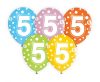 Happy Birthday Dots Happy Birthday 5 balloons, 5 pcs 12 inch (30cm)