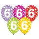 Happy Birthday Dots Happy Birthday 6 balloons, pack of 5 balloons 12 inches (30cm)