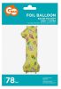 Number Images Patterned number 1 foil balloon 78 cm