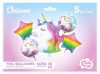 Unicorn Rainbow foil balloon 5-piece set