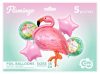 Animals Pink Flamingo Foil Balloon Set of 5