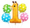 Animals Dots Giraffe Foil Balloon 5-piece Set