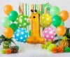 Animals Dots Giraffe Foil Balloon 5-piece Set