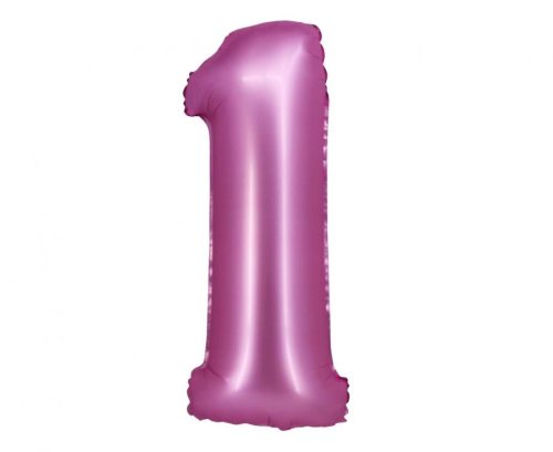 Number Satin Pink Pink Number 1 Foil Balloon 76 cm