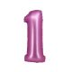 Number Satin Pink Pink Number 1 Foil Balloon 76 cm