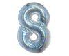 Number Holographic Silver Number 8 Foil Balloon 76 cm