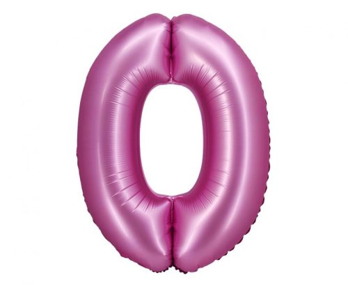 Number Satin Pink Pink Number 0 Foil Balloon 76 cm