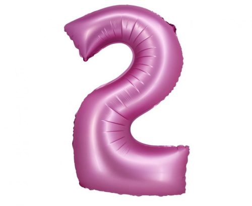 Number Satin Pink, Pink Number 2 Foil Balloon 76 cm