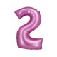 Number Satin Pink, Pink Number 2 Foil Balloon 76 cm