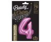 Number Satin Pink, Pink Number 4 Foil Balloon 76 cm