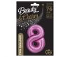 Number Satin Pink Pink number 8 foil balloon 76 cm