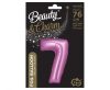 Number Satin Pink Pink Number 7 Foil Balloon 76 cm