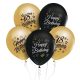 Happy Birthday Gold-Black Colorful Happy Birthday 18 Balloon, 5-piece set 12 inch (30 cm)