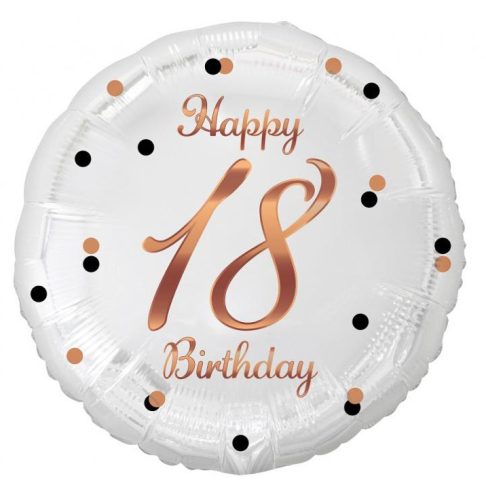 Happy Birthday B&C White Happy Birthday 18 foil balloon 36 cm