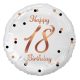 Happy Birthday B&C White Happy Birthday 18 foil balloon 36 cm