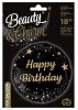 Happy Birthday Black Happy Birthday foil balloon 36 cm