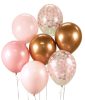 Colour Pink-Copper balloon set of 7 pcs 12 inch (30 cm)