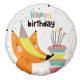 Happy Birthday Fox Fox Happy Birthday foil balloon 36 cm