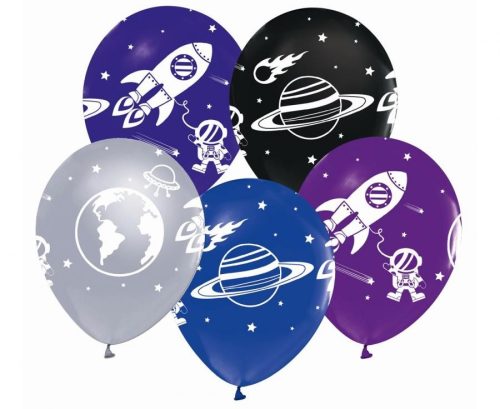 Space Universe, balloon, 5 pack 12 inch (30 cm)