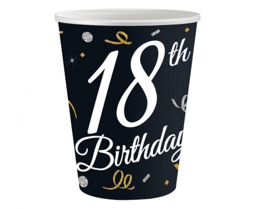 Happy Birthday B&C Happy Birthday 18 paper cups 6 pcs 200 ml