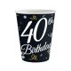 Happy Birthday B&C Happy Birthday 40 paper cup 6 pcs 200 ml