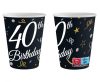 Happy Birthday B&C Happy Birthday 40 paper cup 6 pcs 200 ml