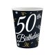 Happy Birthday B&C Happy Birthday 50 paper cup set of 6 200 ml