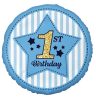 First Birthday Blue foil balloon 36 cm