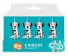 Animals Dalmata Dog birthday candle, candle set 4 pcs