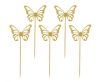 Butterfly Gold decorative stick 12 pcs