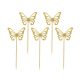 Butterfly Gold decorative stick 12 pcs