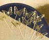 Butterfly Gold decorative stick 12 pcs