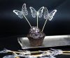 Butterfly Silver decorative stick 12 pcs