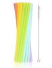 Colour Colors plastic reusable straw set of 17 + brush