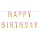 Happy Birthday Pink Gold Pink Happy Birthday paper banner 160 cm