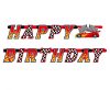 Car Racing Race Happy Birthday paper sign 220 cm