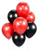 Colour Red-Black balloon set, 7 pcs, 12 inch (30cm)