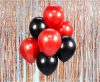 Colour Red-Black balloon set, 7 pcs, 12 inch (30cm)